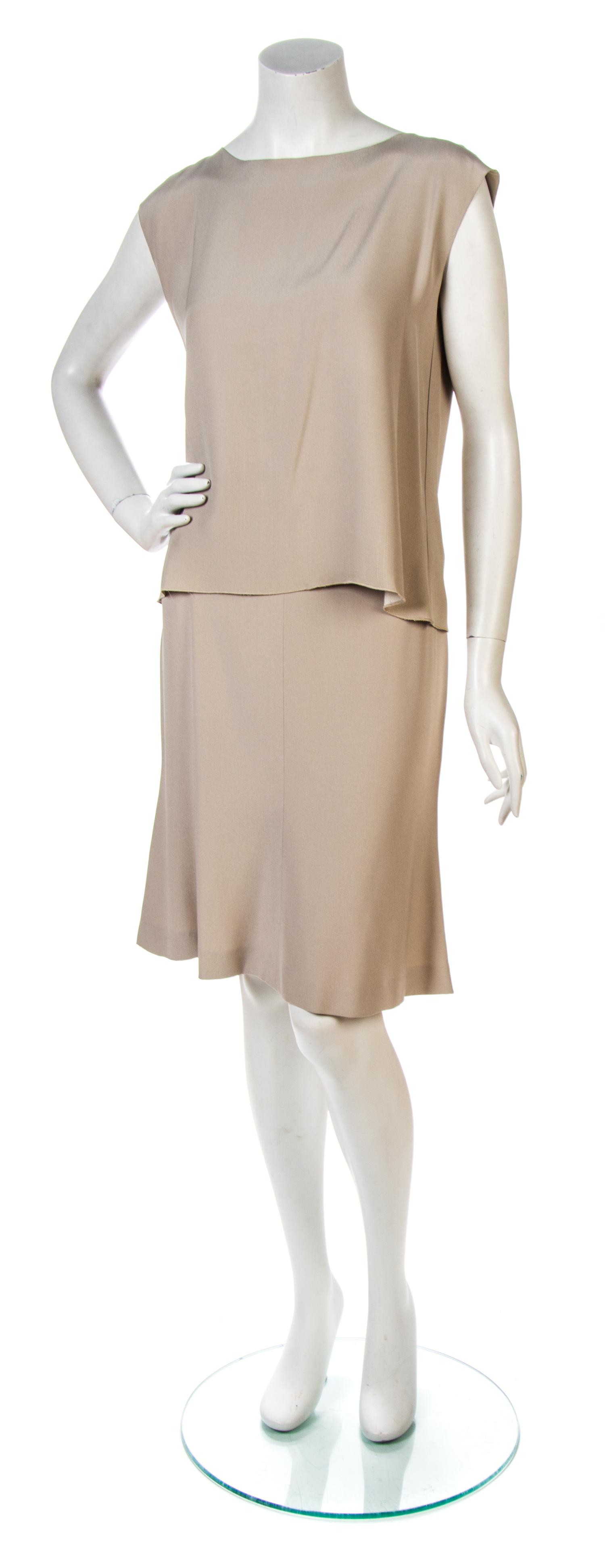 A Chanel Taupe Silk Crepe Ensemble,