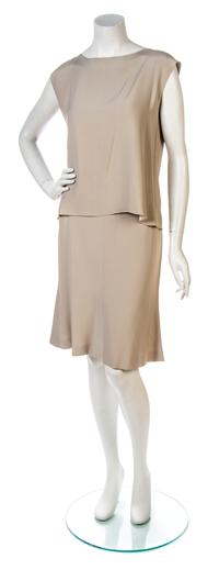 A Chanel Taupe Silk Crepe Ensemble,