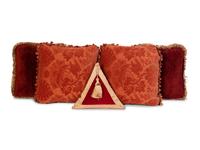 Six Five Red Silk and Velvet Pillows