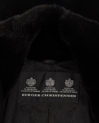 Birger Christensen Sheared Mink Coat in Gradient Diamond-Pattern