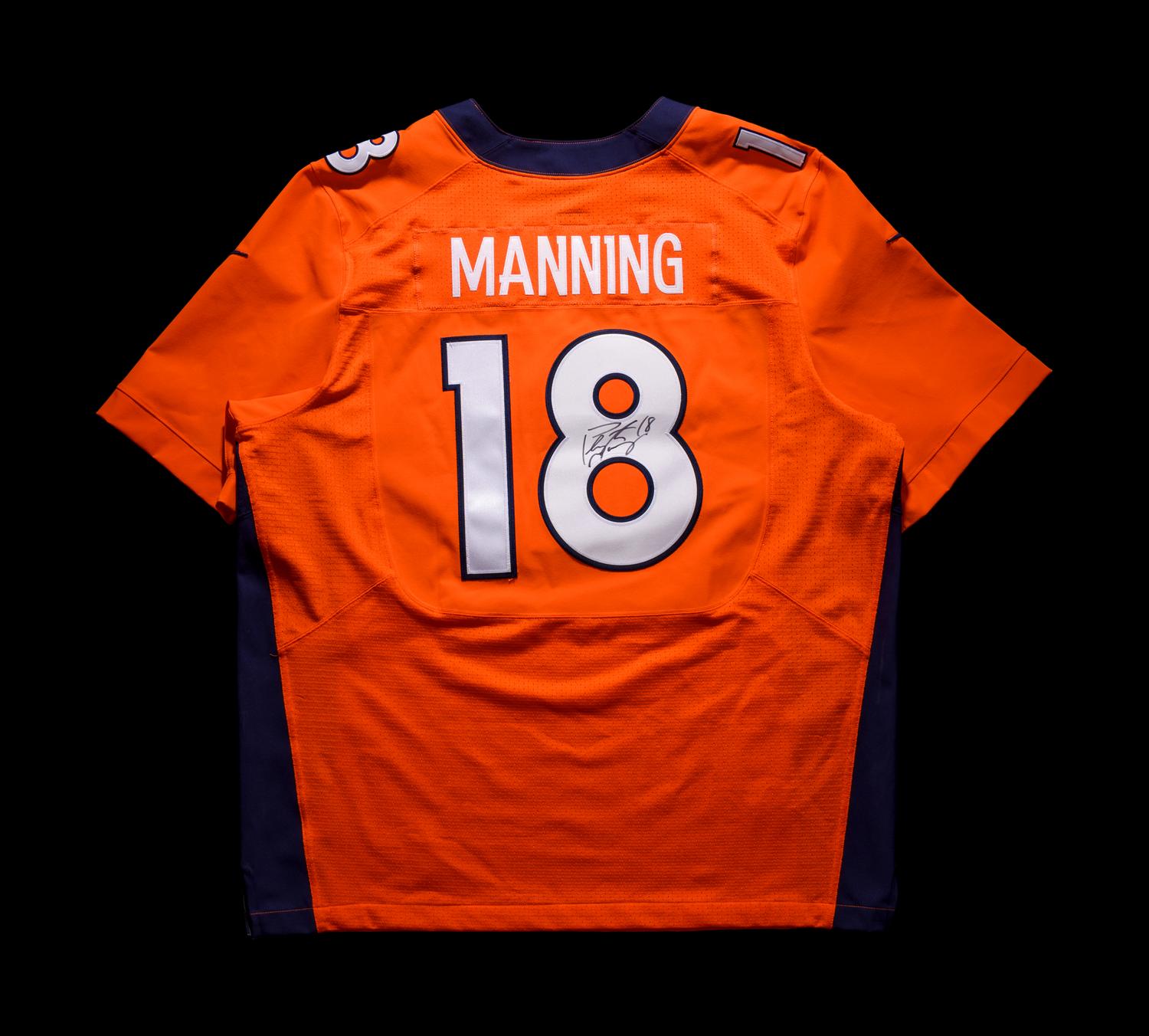 A Peyton Manning Signed Nike On Field Denver Broncos Football Jersey,