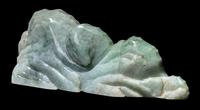 A Chinese Apple Green and Pale Celadon Jadeite Mountain-Form Brush Rest, Bijia