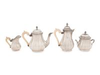 A French Silver Four-Piece Tea Service Retailed by Tiffany and Co.