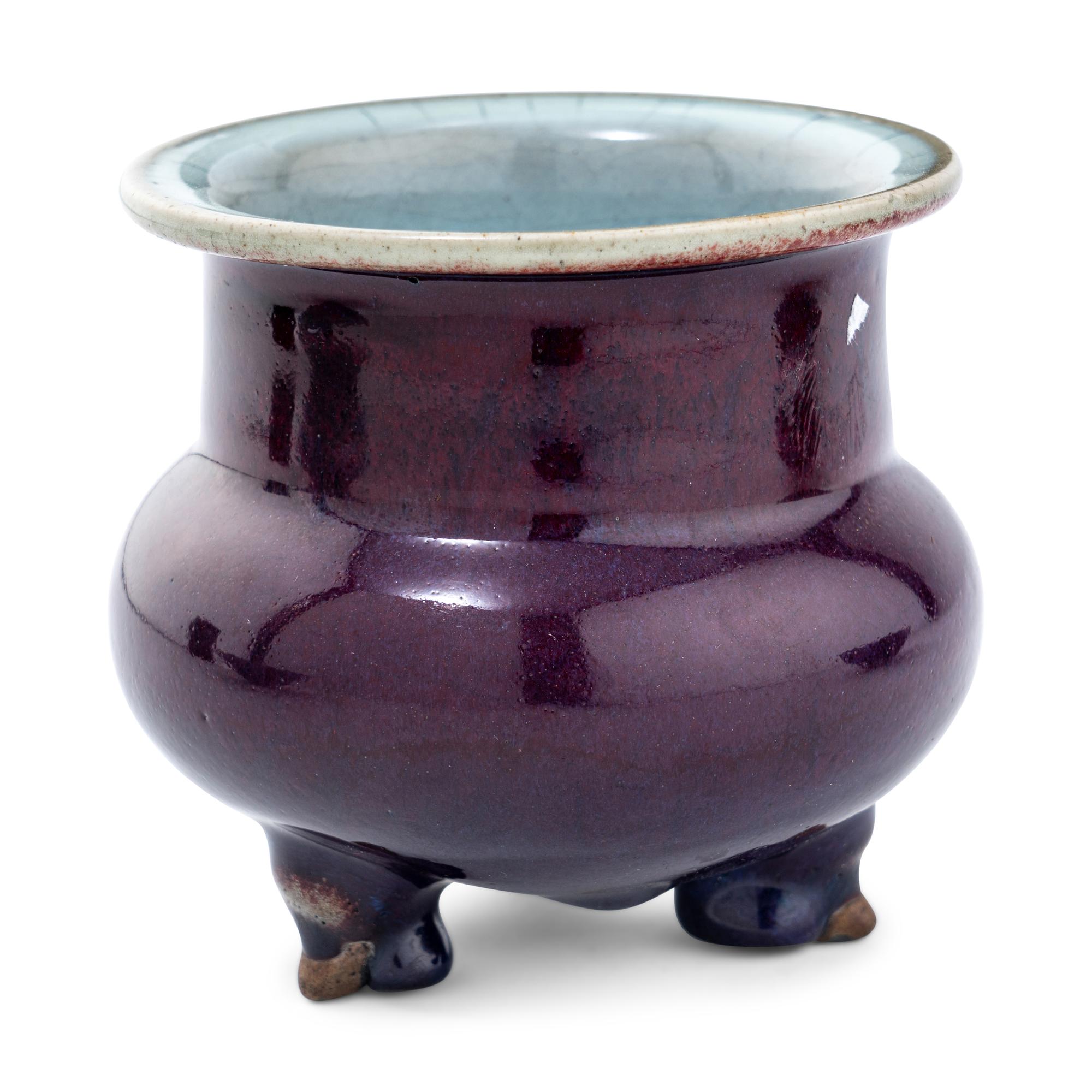 Three Chinese Monochrome Glazed Porcelain Articles
