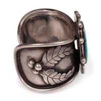 A Navajo Silver and Turquoise Cuff Bracelet