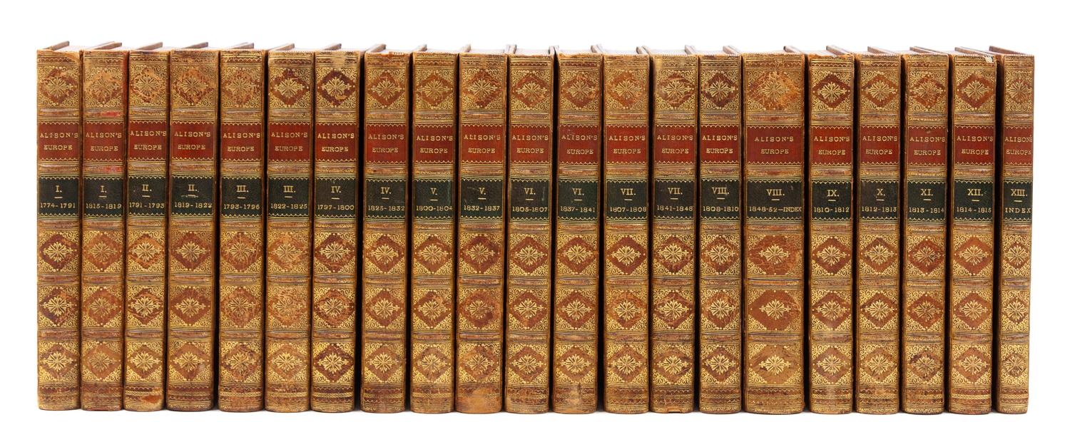 [BINDINGS]. ALISON, Sir Archibald. History of Europe... Edinburgh and London: William Blackwood and Sons, 1851, 1864.