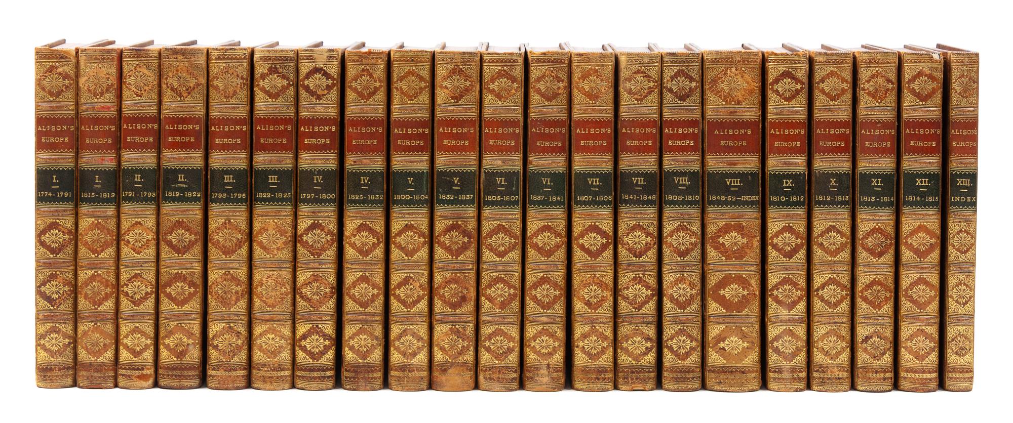 [BINDINGS]. ALISON, Sir Archibald. History of Europe... Edinburgh and London: William Blackwood and Sons, 1851, 1864.