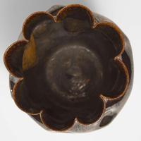 George Ohr (American, 1857-1918) Large Lobed and Dimpled Vase in Metallic Brown Gunmetal Glaze, Biloxi, Mississippi, USA, circa 1897-1900