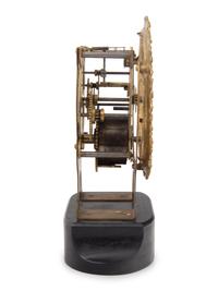An American Brass Skeleton Clock