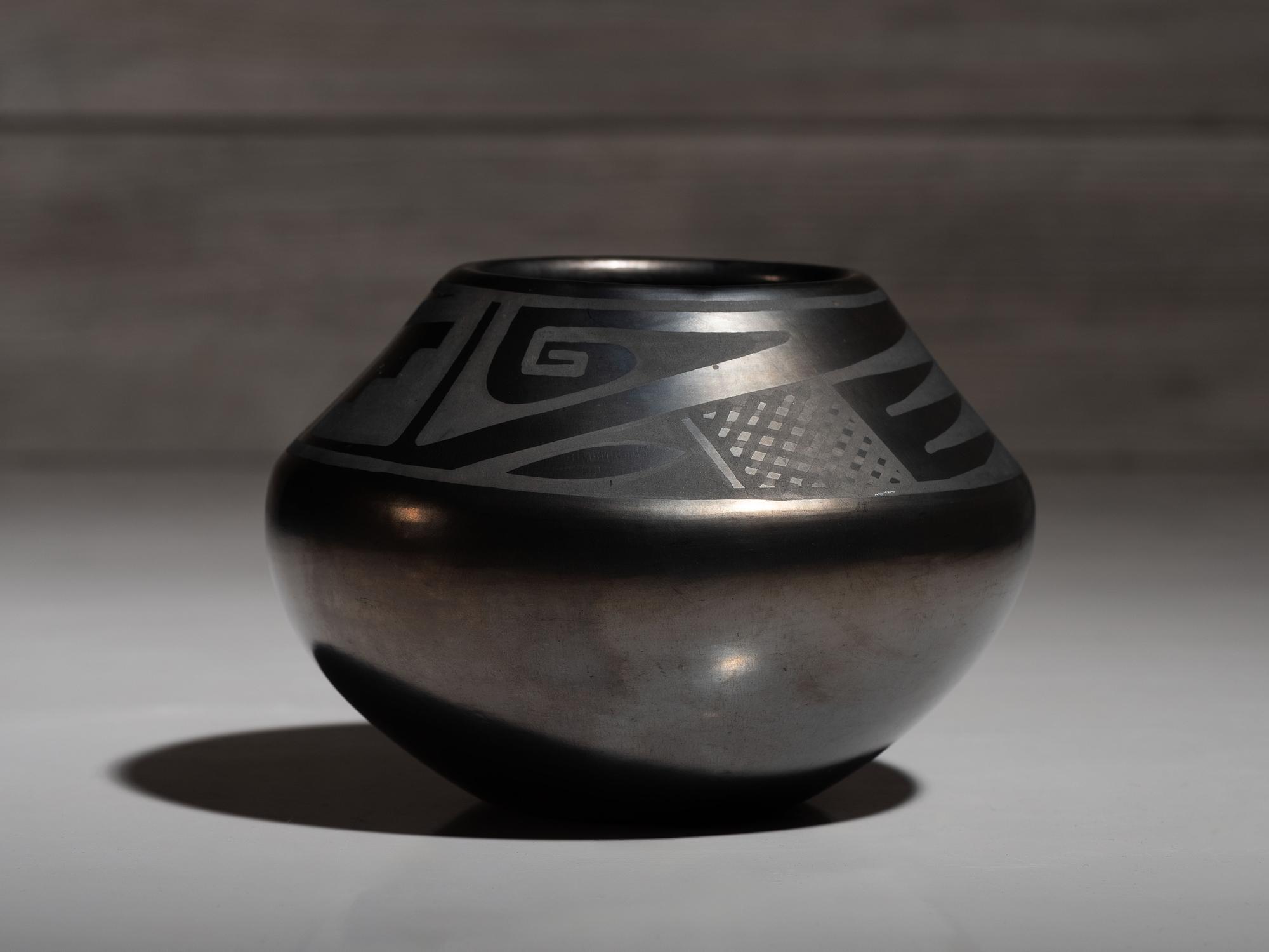 Pottery Jar with High Gunmetal Finish June 1969