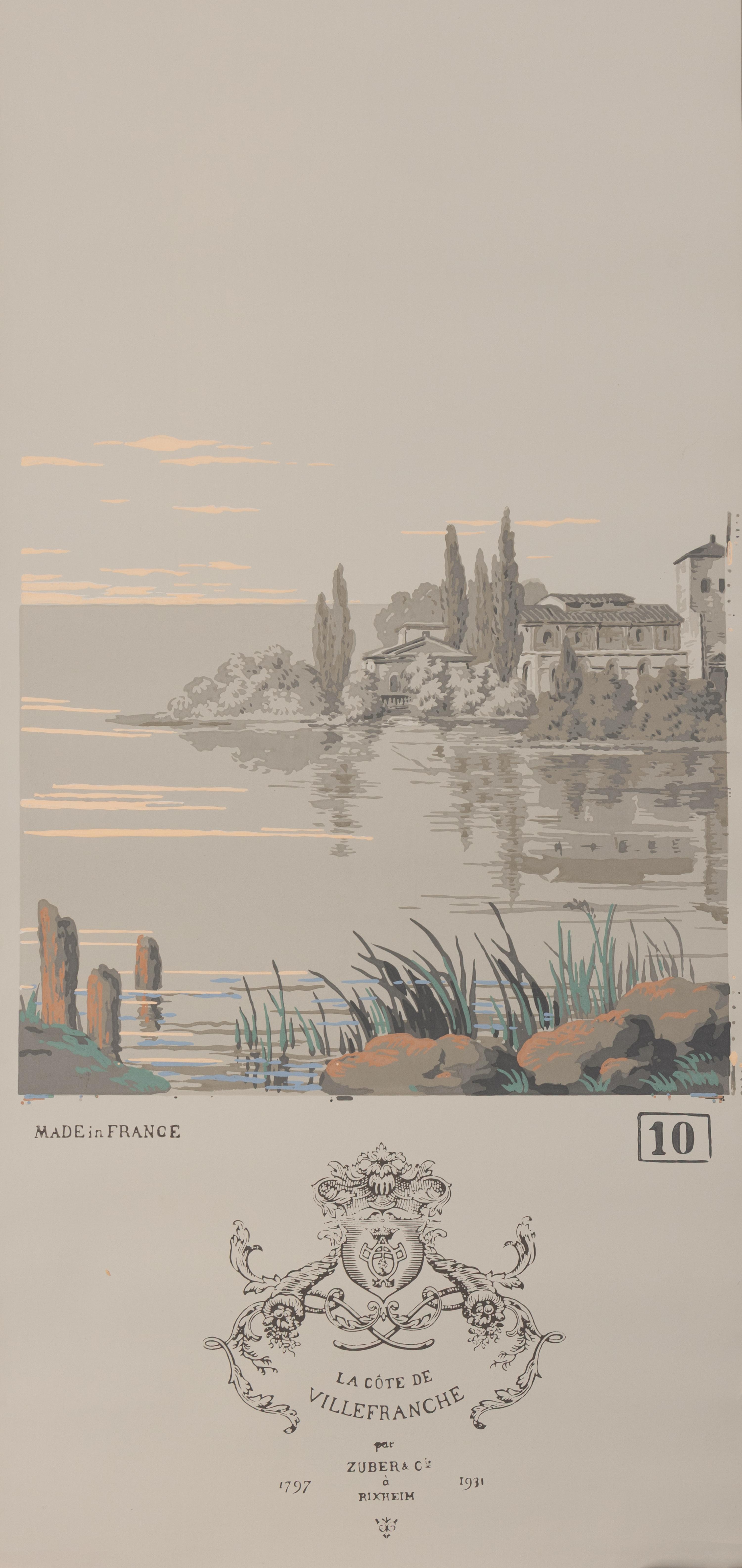 A Complete Set of Fourteen Zuber et Cie. La Cote de Villefranche Wallpaper Panels