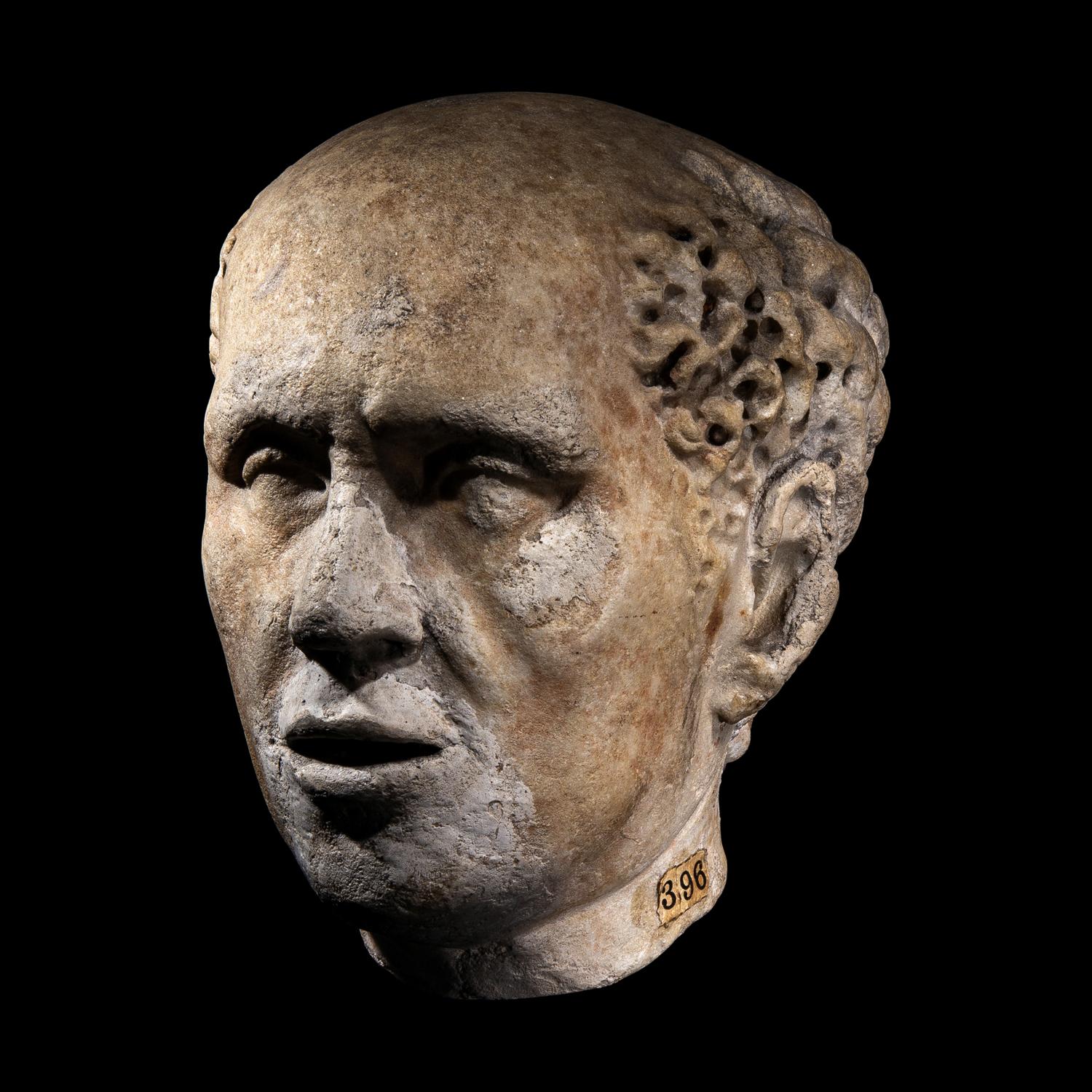 A Roman Marble Portrait Head of a Man