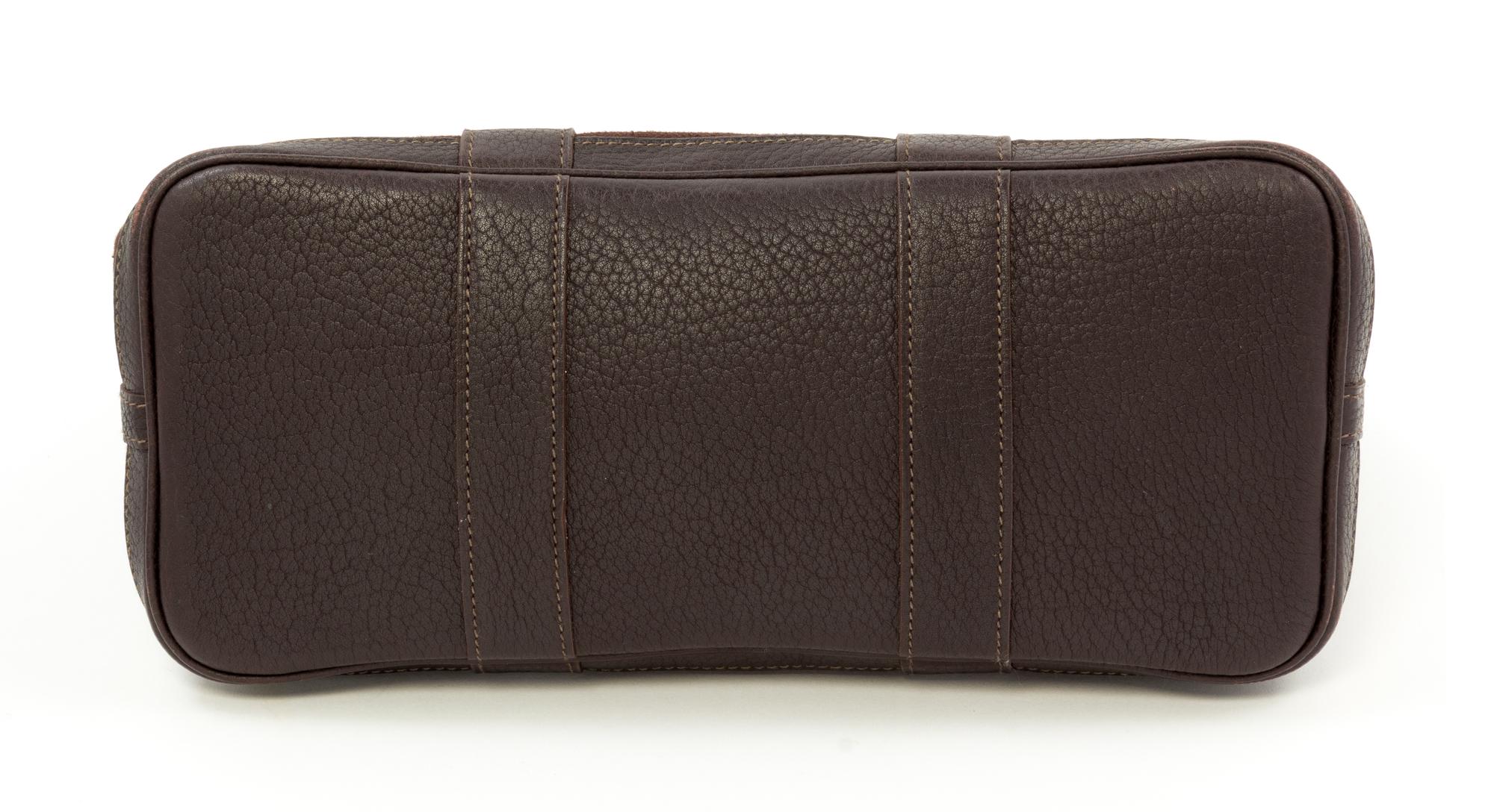An Hermès Brown Canvas Sac Petite Ceinture PM, 12" x 9.5" x 5"; Handle drop: 4".