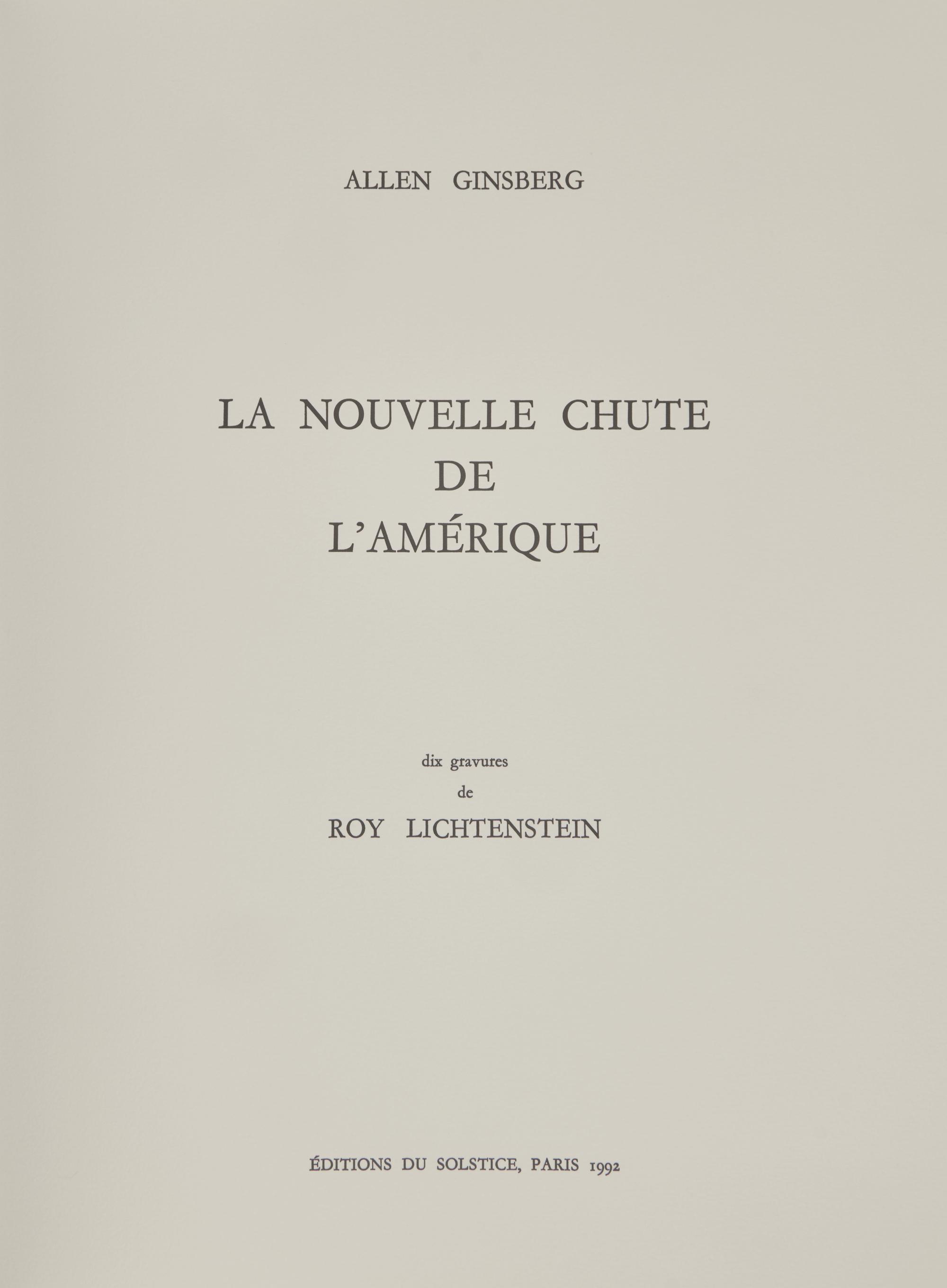 La Nouvelle Chute de l'Amérique (the complete portfolio of ten with text by Allen Ginsberg and portfolio case), 1992
