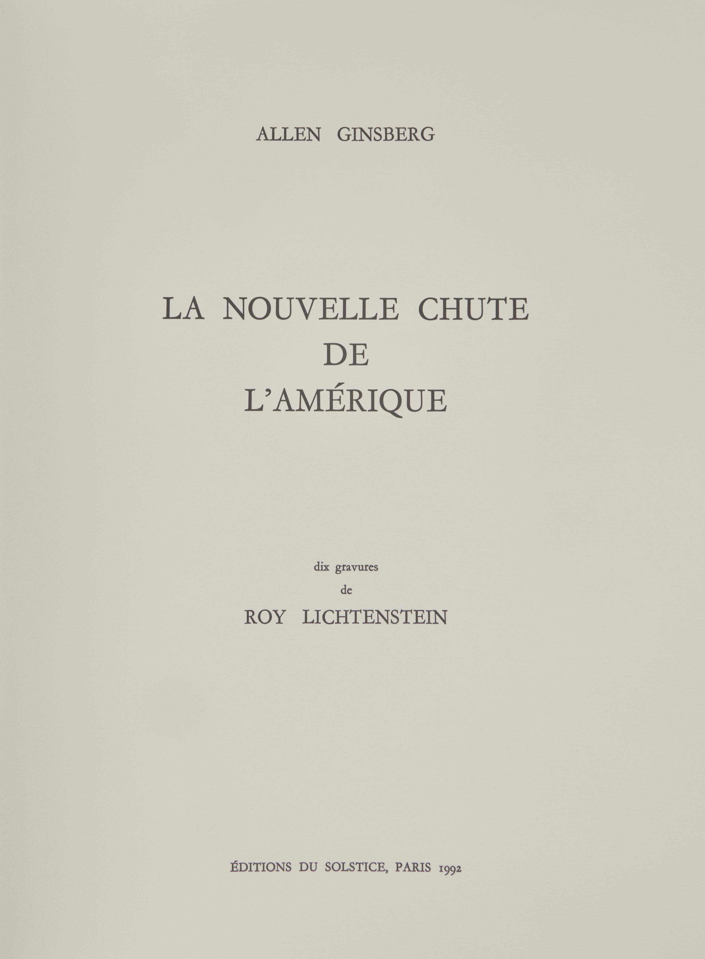 La Nouvelle Chute de l'Amérique (the complete portfolio of ten with text by Allen Ginsberg and portfolio case), 1992