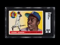 A 1955 Topps Hank Aaron Baseball Card No. 47 (SGC 3 VG)