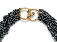 ANGELA CUMMINGS, HEMATITE TORSADE NECKLACE