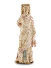 A Canosan Painted Terracotta Female Figure