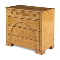 A Biedermeier Style Birch Commode