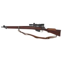 ** WWII-era Enfield R.O.F.M. No.4 Mk.1 Rifle in Sniper Configuration with Accessories and Scope
