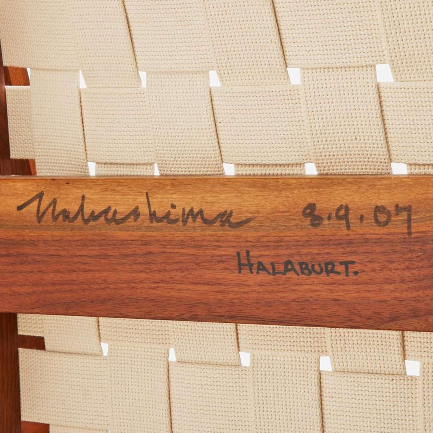 Mira Nakashima (American, b. 1942) Long Chair, George Nakashima Woodworker, New Hope, Pennsylvania, 2007