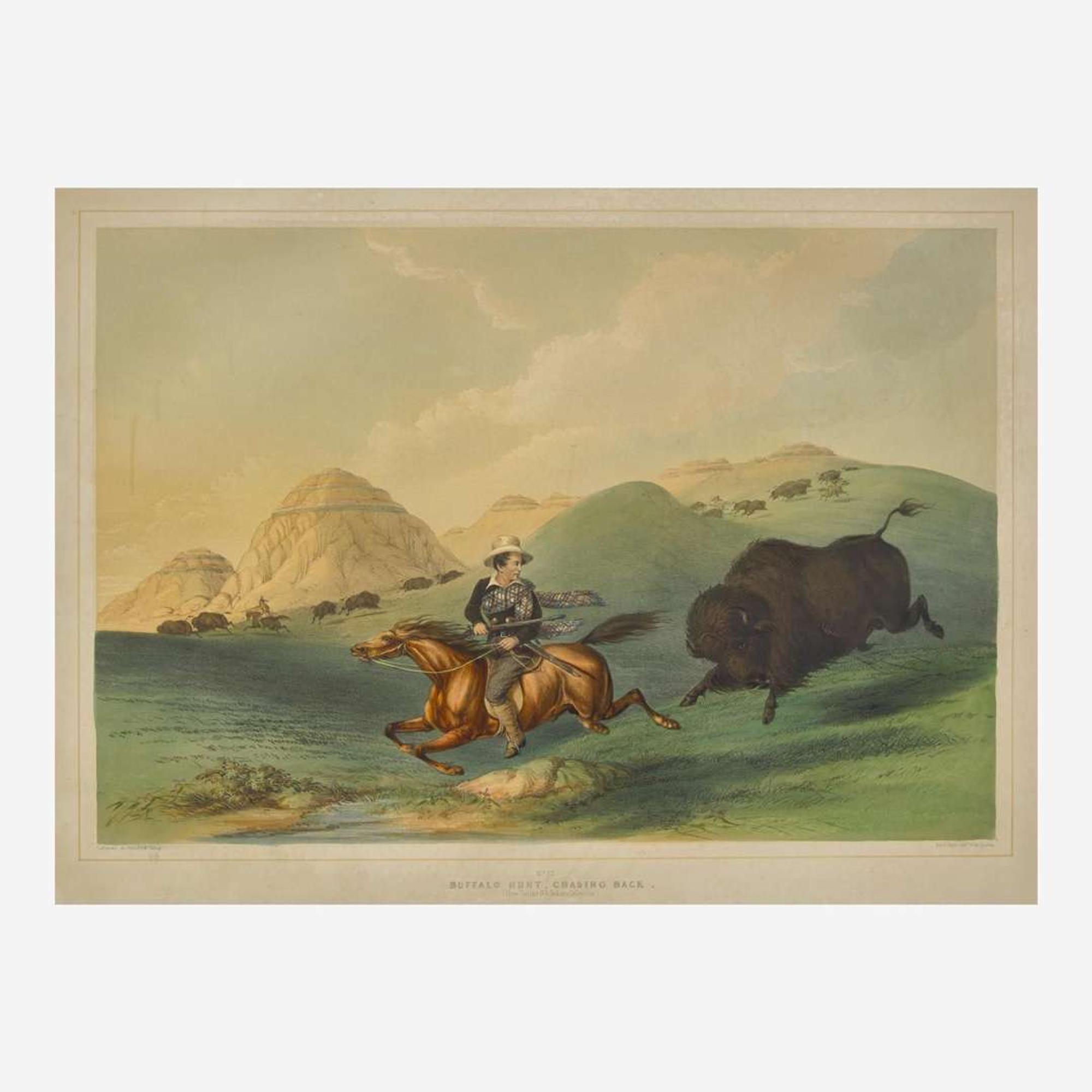 George Catlin (American, 1796-1872) Catlin's North American Indian Portfolio: Hunting Scenes and Amusements of the Rocky Mountains and Prairies of America