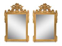 A Pair of Louis XVI Style Giltwood Mirrors