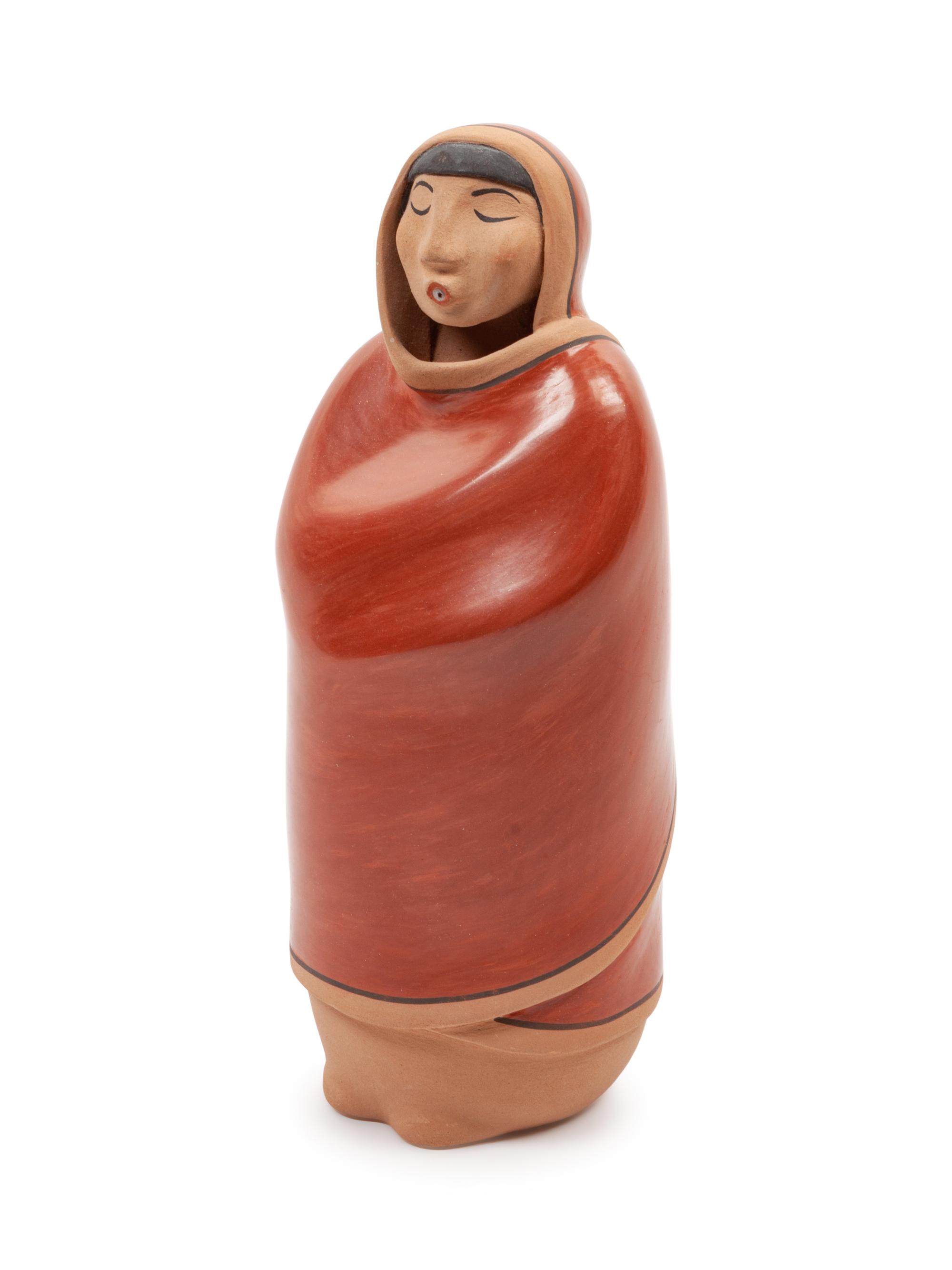 Redware Figure of a Woman