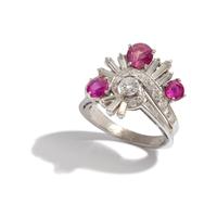 DIAMOND AND RUBY RING