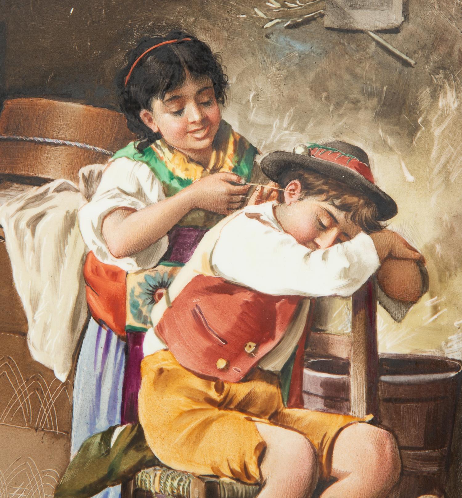 A Pair of Italian Porcelain Plaques