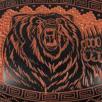 Large Polychrome Sgraffito Pottery Vase