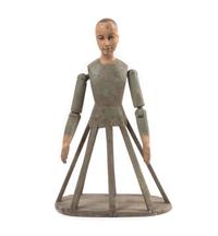 A Continental Painted Cage Doll