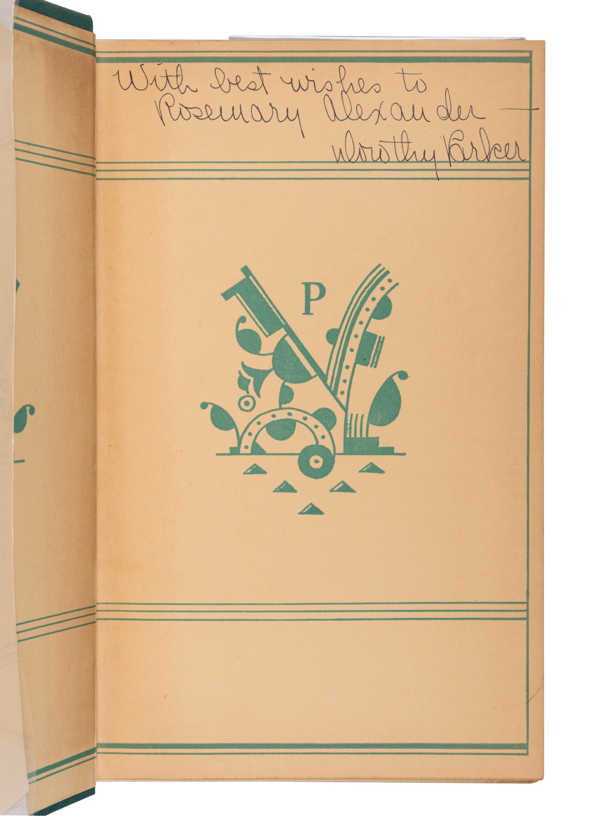 PARKER, Dorothy (1893-1967). Here Lies: The Collected Stories of Dorothy Parker . New York: The Literary Guild of America, 1939.