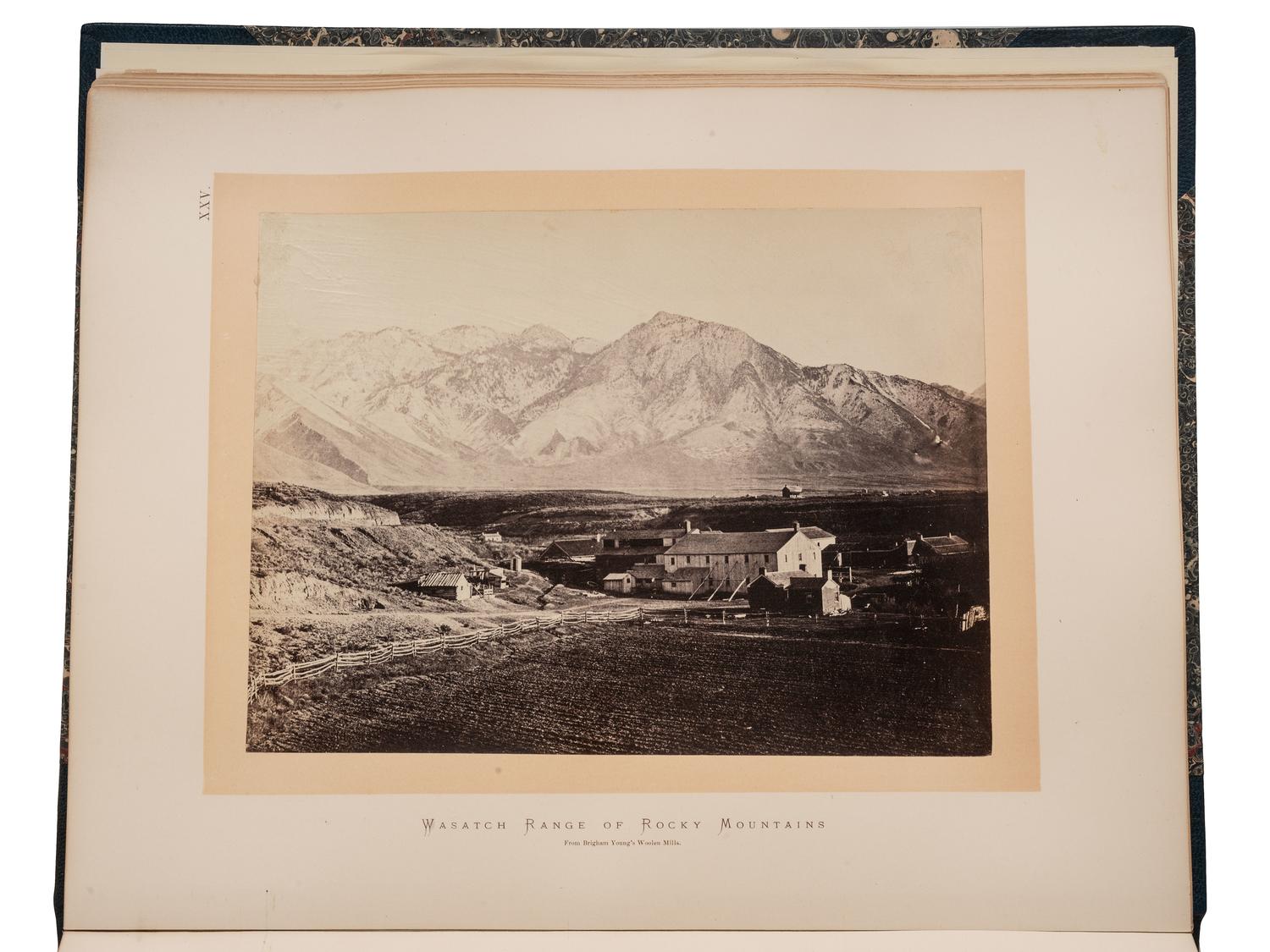 [WESTERN AMERICANA]. HAYDEN, Ferdinand V. (1829-1887). Sun pictures of Rocky Mountain scenery, with a description of the geographical and geological features, and some account of the resources of the Great West. 1870.