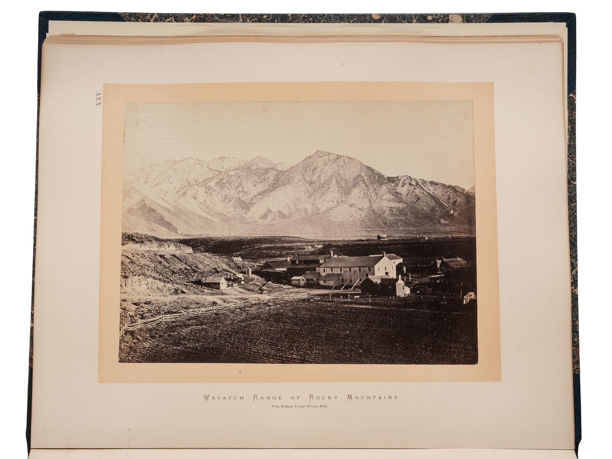 [WESTERN AMERICANA]. HAYDEN, Ferdinand V. (1829-1887). Sun pictures of Rocky Mountain scenery, with a description of the geographical and geological features, and some account of the resources of the Great West. 1870.