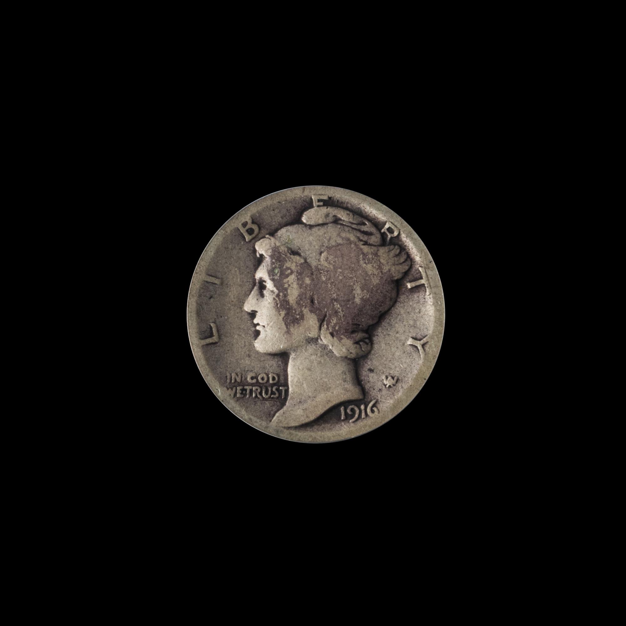 A United States 1916-D Mercury 10c Coin