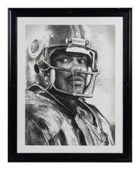 A Group of Five Photographs of Football Players Formerly Displayed at Mike Ditka’s Restaurant
