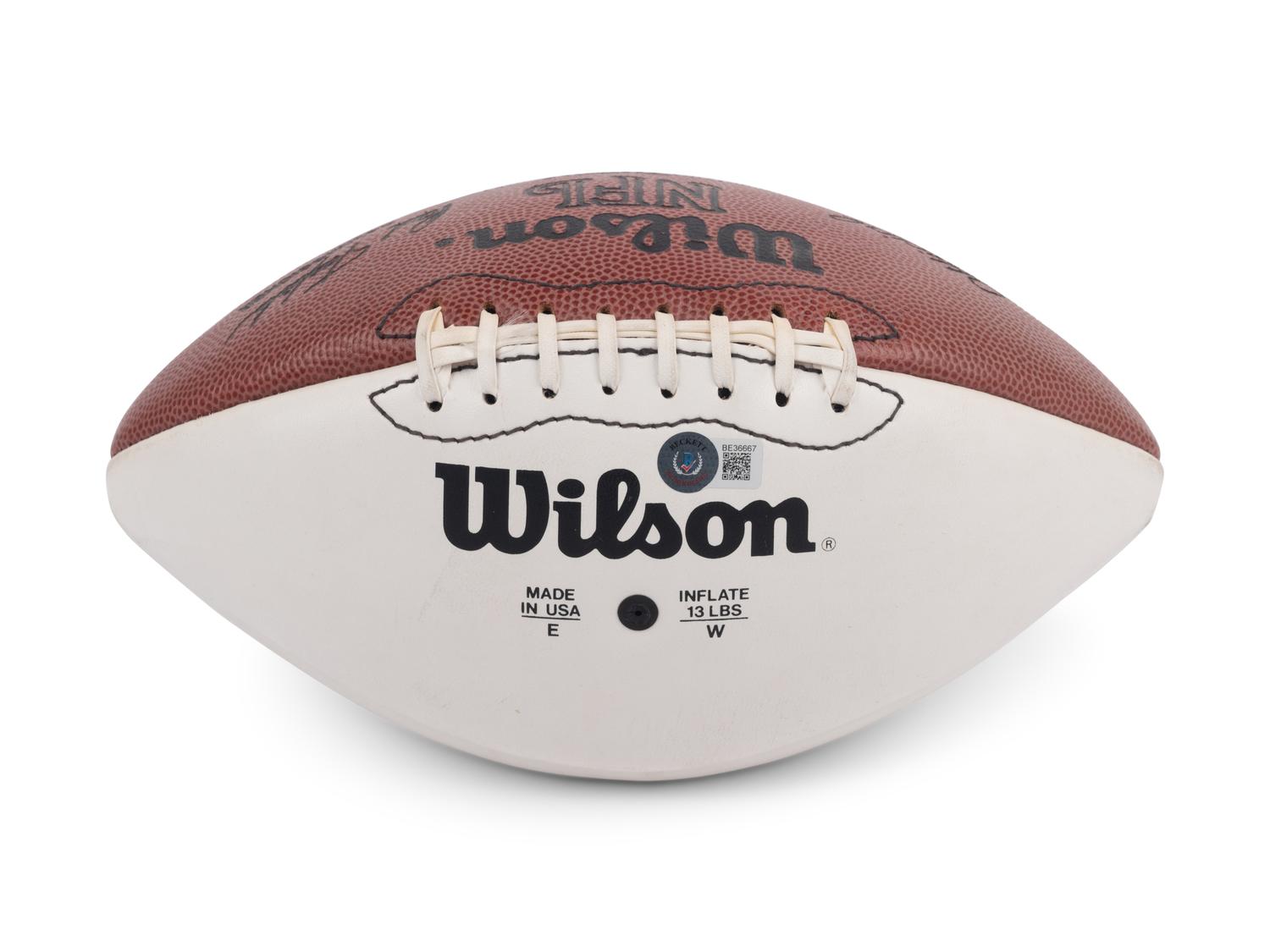 A Jim Brown Signed Autograph Football (Beckett Authentication Services),