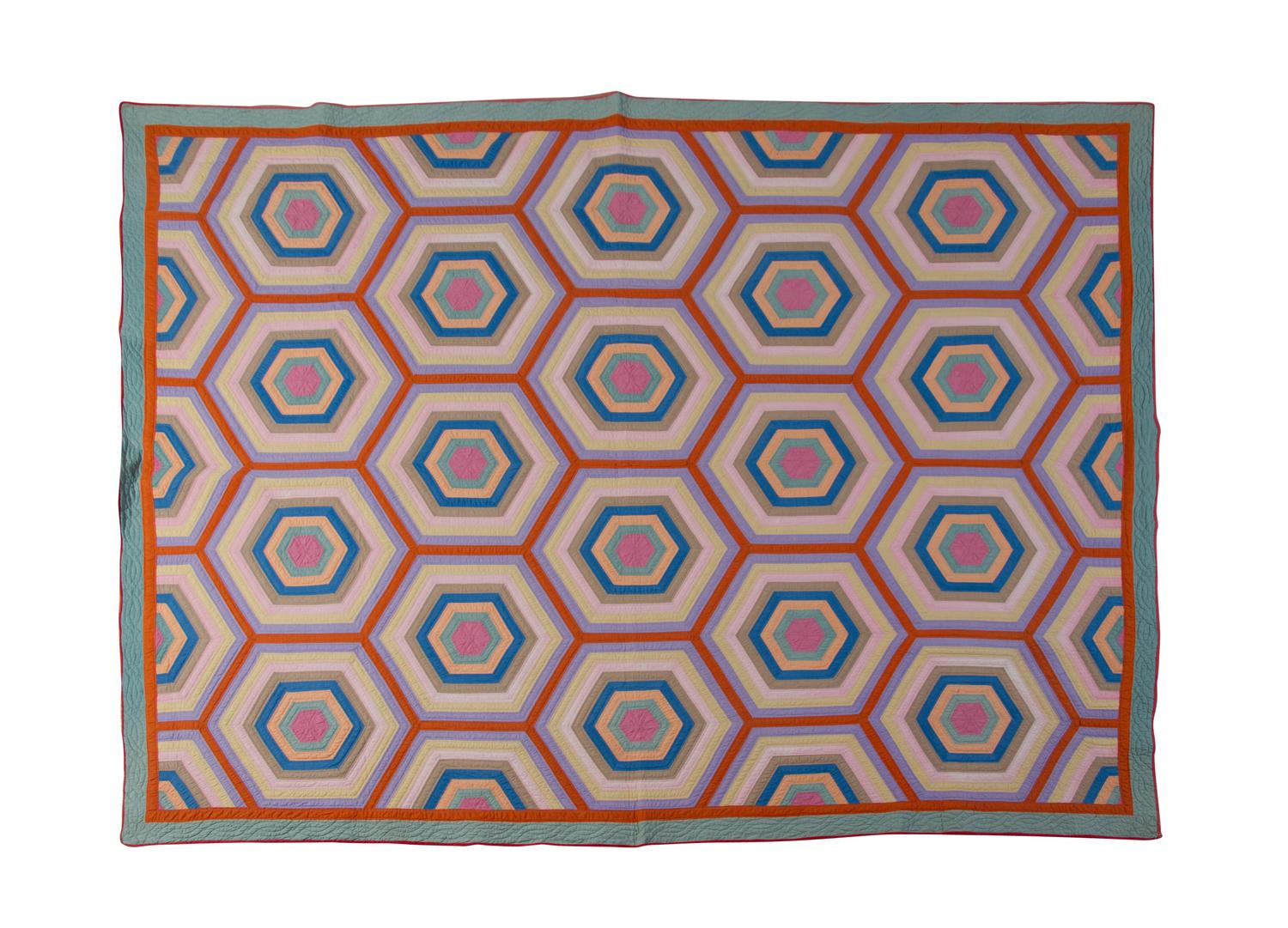An American Op Quilt, 90 3/4 x 72 3/4 inches.
