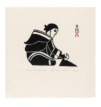 Woman at Scraping Board