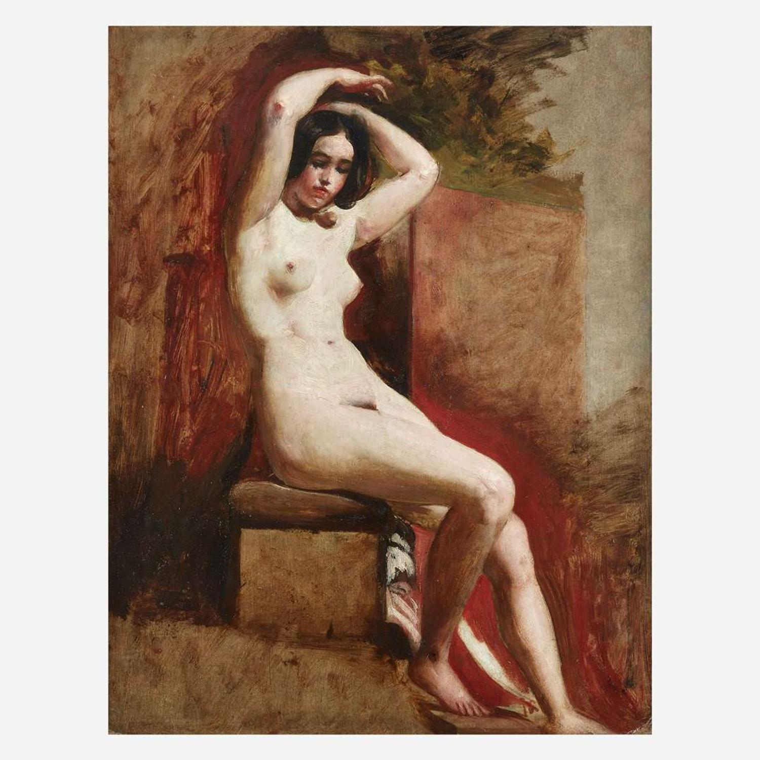 William Etty (British, 1787–1849) Seated Academic Nude