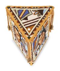 Triangular Beaded Trinket Box, Chief Joseph