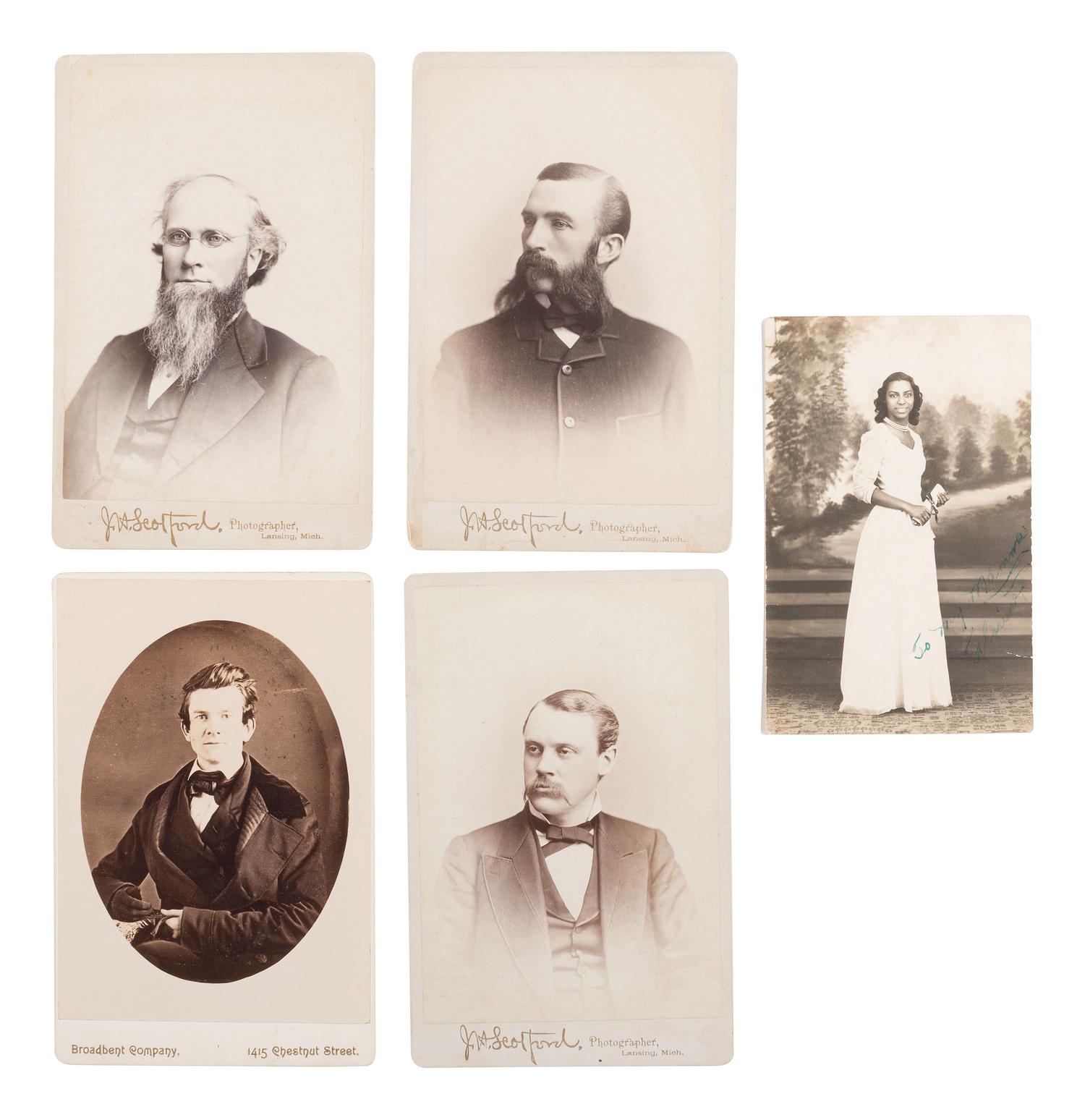 [EARLY PHOTOGRAPHY]. Large selection of 19th-early 20th century photographs and cases.