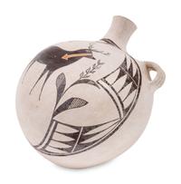 Pottery Canteen, with Heartline Deer