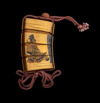 A Japanese Gold Lacquer Three-Case Inro