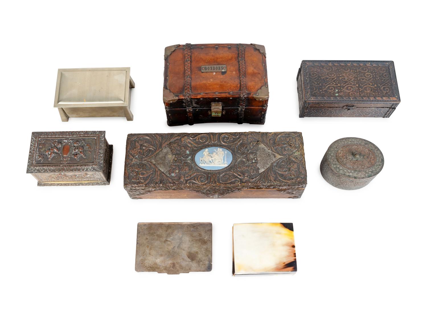 A Miscellaneous Group of Eight Boxes — 19TH/20TH CENTURY