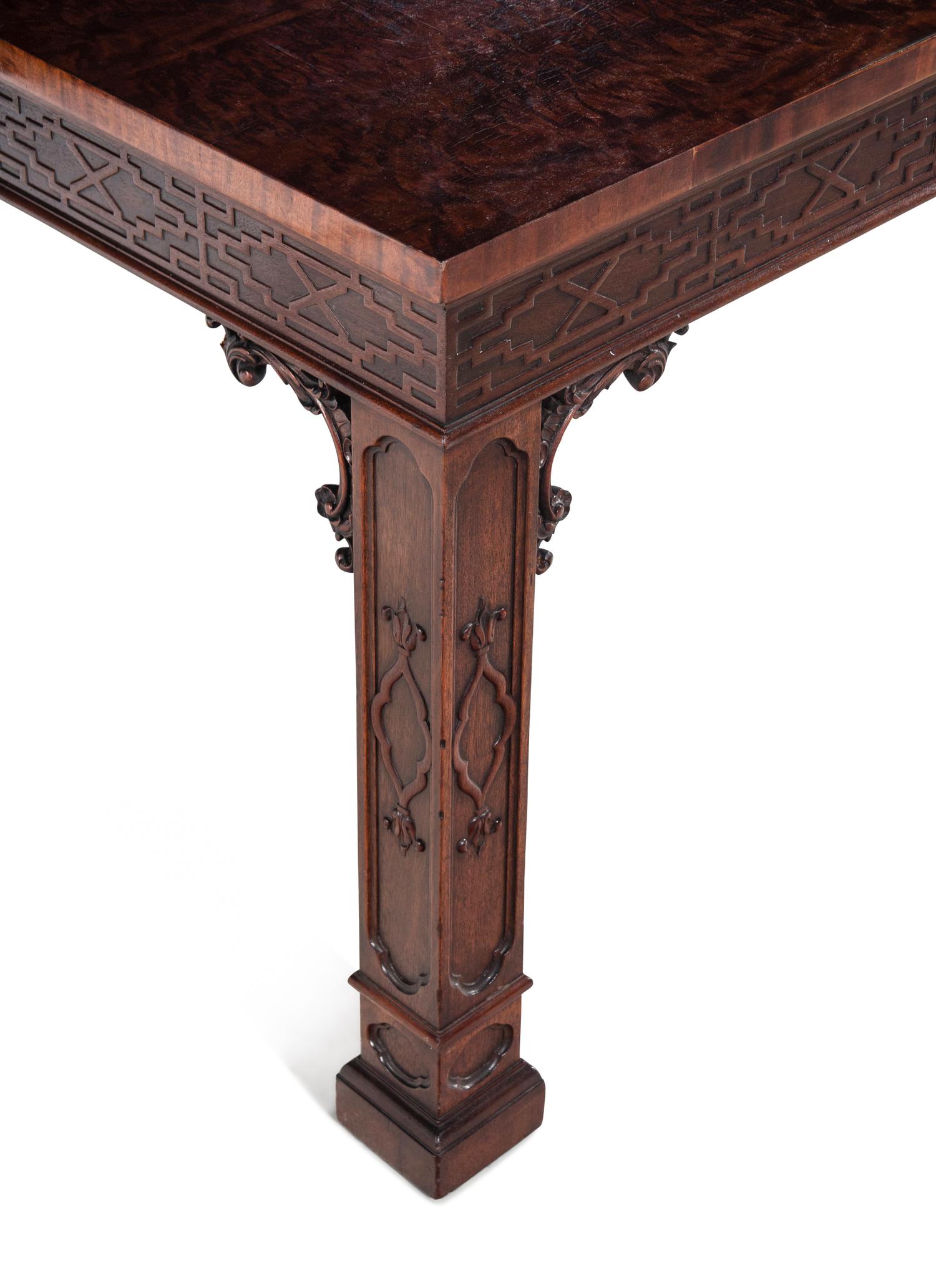A Chinese Chippendale Style Mahogany Table