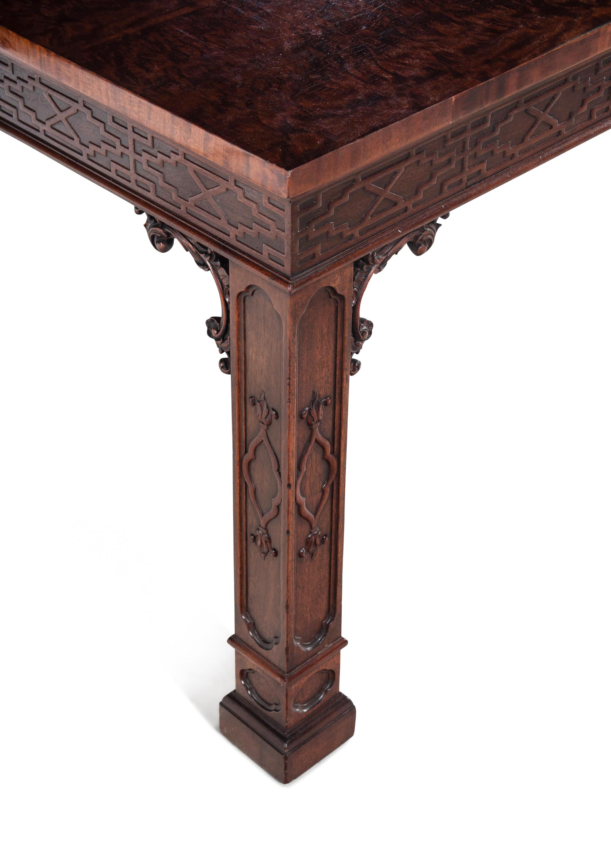 A Chinese Chippendale Style Mahogany Table