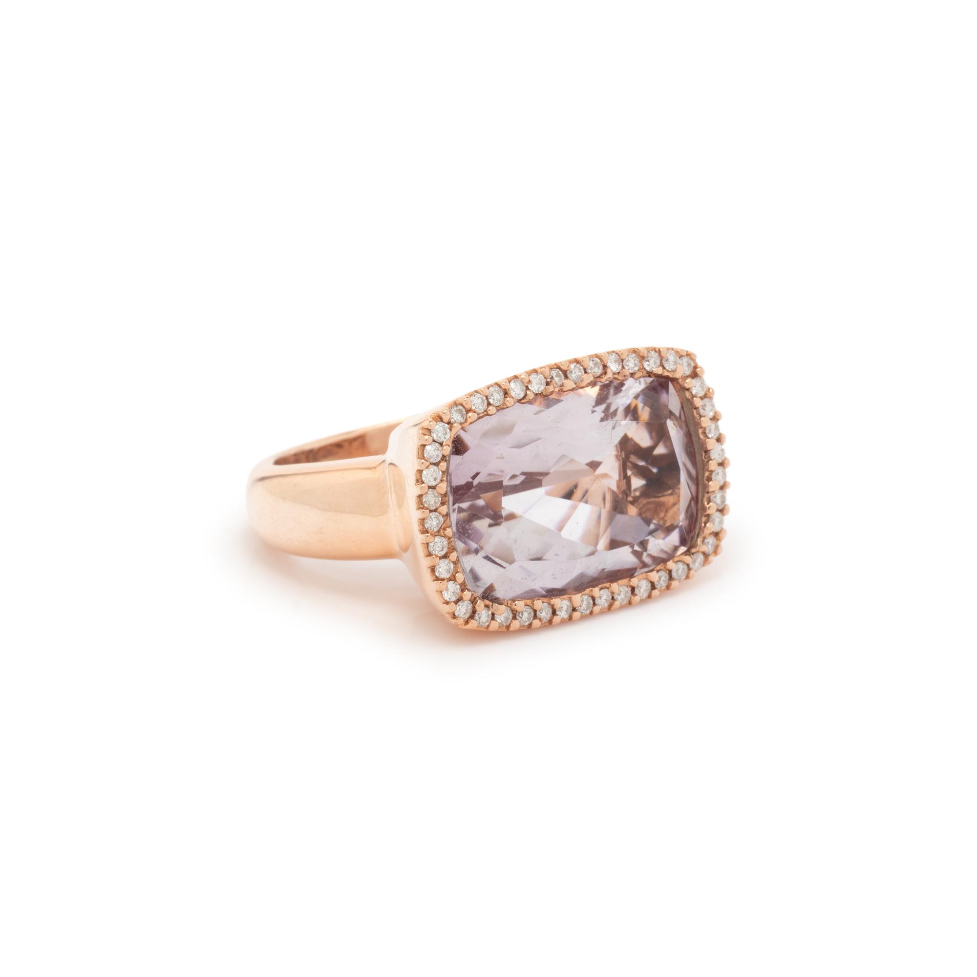 AMETHYST AND DIAMOND RING
