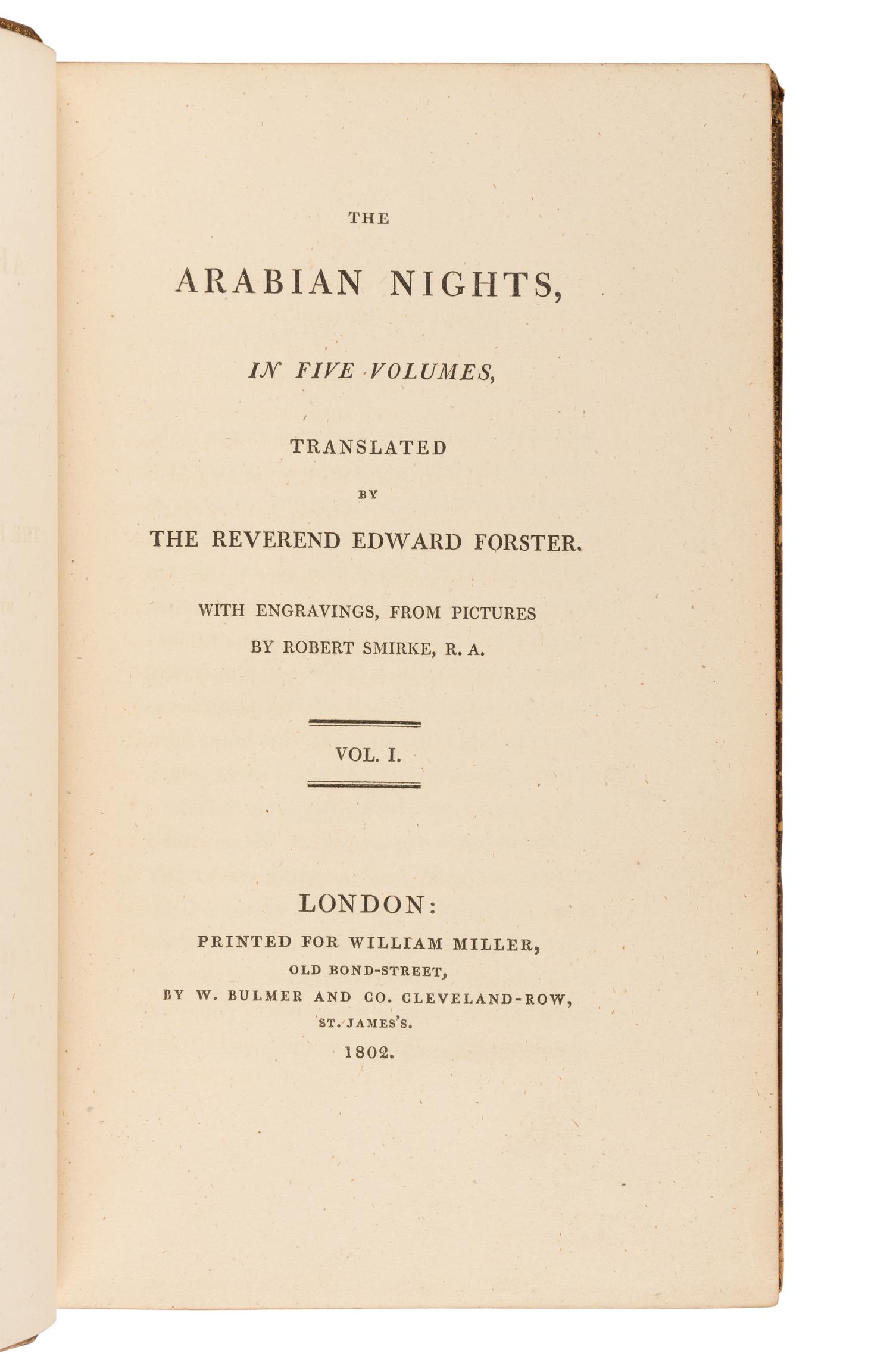 BURTON, Richard Francis, Sir (1821-1890), translator. A group of 5 works of Arabian Nights or The Book of the Thousand Nights and a Night , comprising: